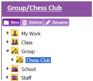 group folder types - New