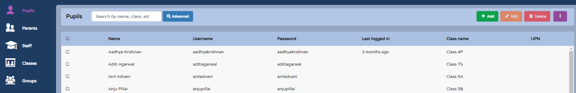 Parent portal how to manage form pupil area